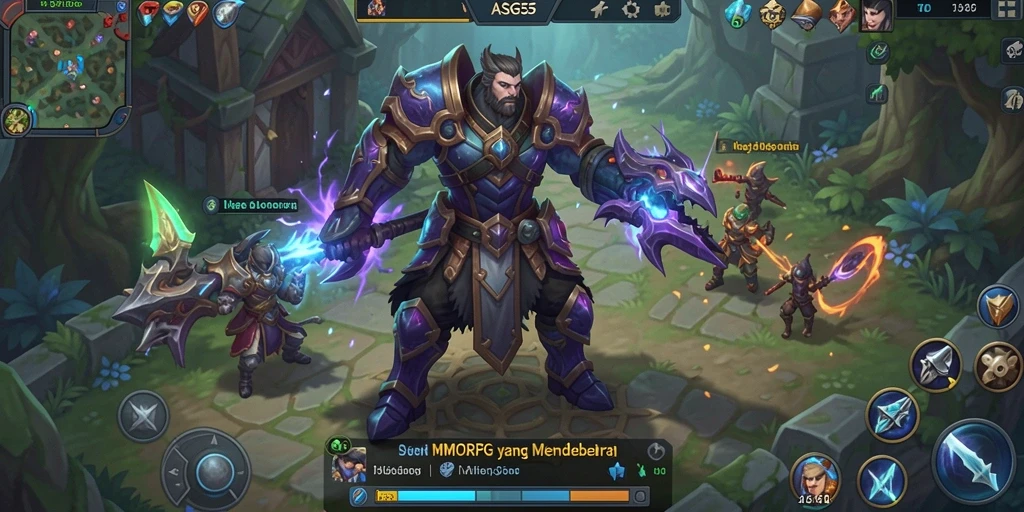 Screenshot ASG55 menampilkan petualangan seru di dunia MMORPG.