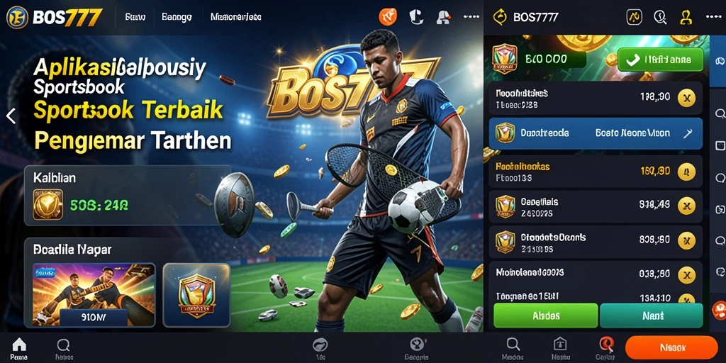 Screenshot utama BOS777 menampilkan taruhan langsung dengan informasi terkini.