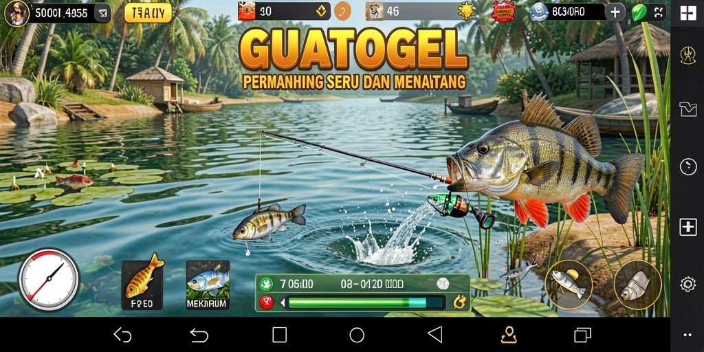 Tangkapan ikan besar di GUATOGEL dengan grafis menawan.