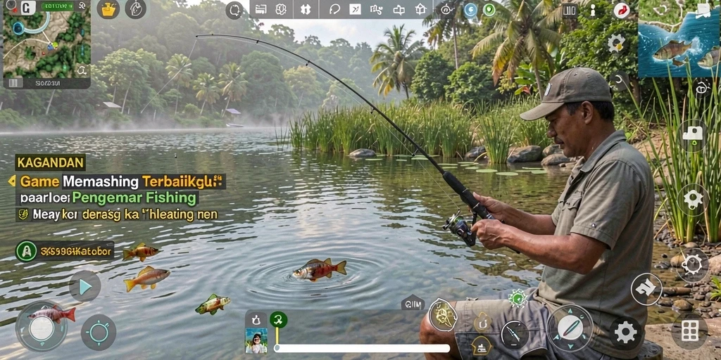 Tangkapan ikan besar dalam gameplay KAGANDAN yang mendebarkan.