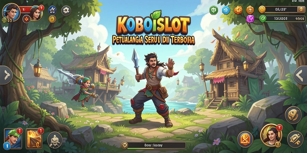 Tampilan gameplay KOBOISLOT dalam dunia terbuka yang menarik.