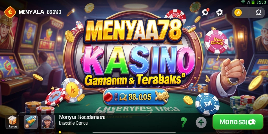Screenshot gameplay Kasino dari MENYALA78 yang seru dan menarik.
