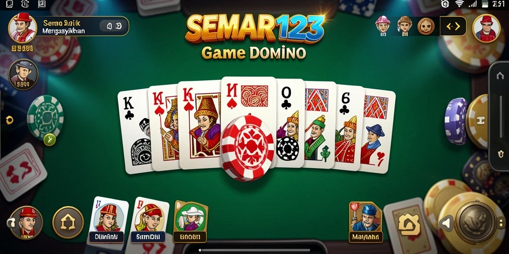 Tampilan gameplay domino yang seru dan interaktif.