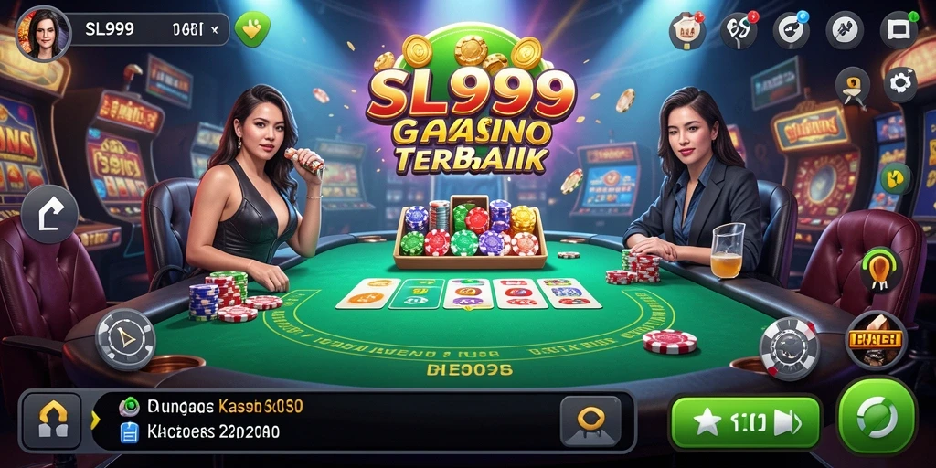 Tampilan gameplay SL999 yang mendebarkan dengan berbagai permainan kasino.