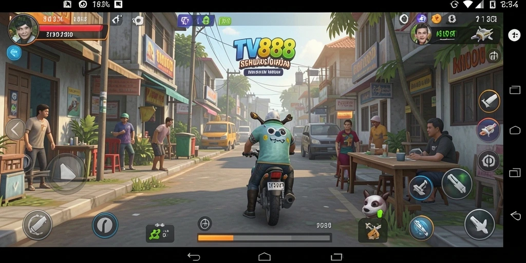Tangkapan layar gameplay simulasi TV888 yang menarik dan interaktif.